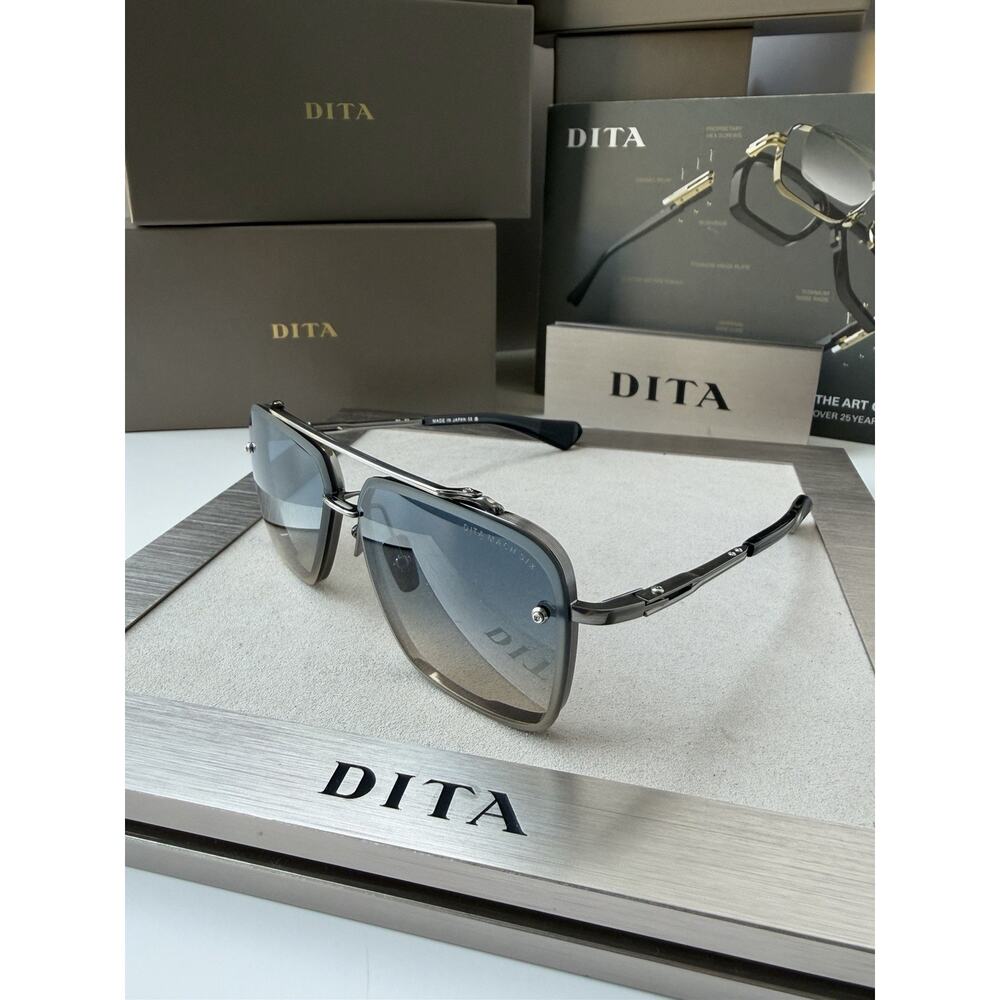 DITA MACH SIX 121-08 Antique Silver Titanium Blue Gradient Sunglasses AUTHENTIC - Picture 15 of 16